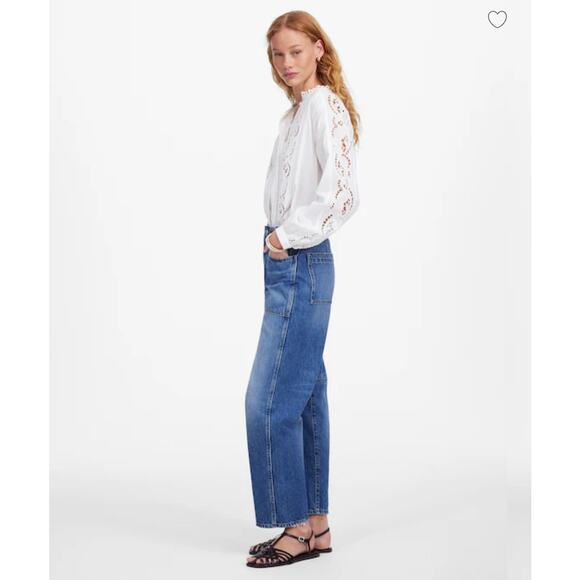 NWT Madewell The Petite Darted Barrel-Leg Jean Size 32 Retail $148 - Picture 2 of 8